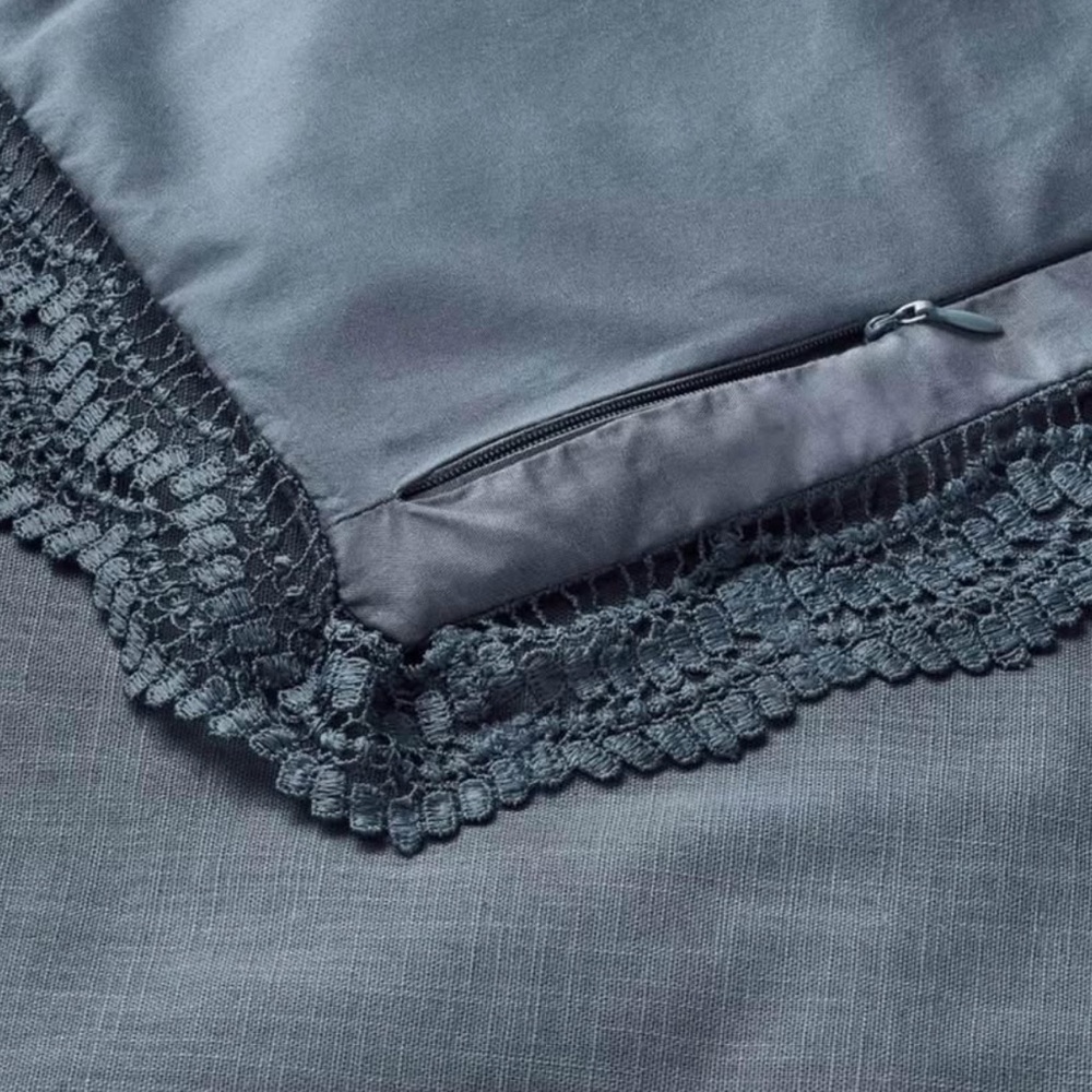 NewFull/Queen Lace Border Cotton Comforter & Sham Set-Threshold w/Studio McGee - Picture 5 of 10